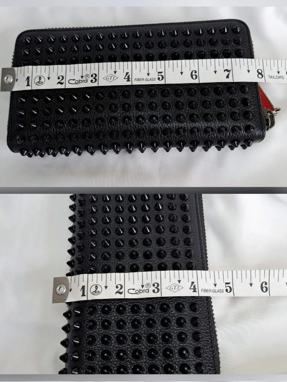 Christian Louboutin 'PANETTONE'  Studded Zip-Around Wallet